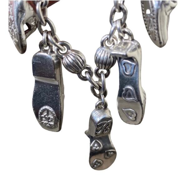 Brighton "Love Shoes" Bracelet Silver Plated Charm Shoe Lover Glamour Girl - Picture 6 of 8